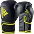 Boxhandschuhe ADIDAS PERFORMANCE "Hybrid 80" Gr. 12, gelb (gelb, schwarz), Boxhandschuhe, 12 12 oz, Kunstleder