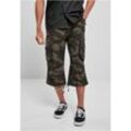 Stoffhose BRANDIT "Brandit Herren Industry Vintage Cargo 3/4 Shorts", Herren, Gr. L, US-Größen, grün (schwarzcamo), 100% Baumwolle, unifarben, normal, Hosen