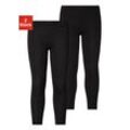 Thermoleggings H.I.S Gr. 92/98, N-Gr, schwarz (2x schwarz), Kinder, Strick, Obermaterial: 48% Baumwolle, 46% Polyester, 6% Elasthan, unifarben, Hosen, innen leicht angeraut