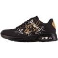 Sneaker KAPPA Gr. 36, schwarz (schwarz, gold) Schuhe - mit farbenfrohem Print