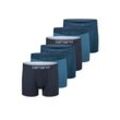 Boxershorts CAMANO "Boxershorts Unterhosen Herren elastischer Gummibund ohne" Gr. L, blau (blau mix) Herren Unterhosen