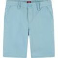 Chinoshorts LEVI'S KIDS "LVB STRAIGHT XX CHINO SHORT", Jungen, Gr. 10 (140), N-Gr, blau (pastel turquoise), Web, Obermaterial: 97% Baumwolle, 3% Elasthan, unifarben, casual, straight fit, Hosen, for BOYS