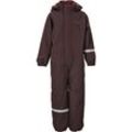 Schneeoverall ZIGZAG "Vally" Gr. 104, EURO-Größen, braun (dunkelbraun) Kinder Overalls mit wasser- und winddichter TPU-Membran