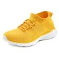 Sneaker LASCANA, Damen, Gr. 36, gelb, Obermaterial: 100% Textilmaterial. Futter: 100% Textilmaterial. Decksohle: 100% Textilmaterial. Laufsohle: 100% Synthetik, unifarben, sportlich, Schuhe, Slipper, Halbschuh, ultraleicht und bequem zum Reinschlüpfen VEGAN