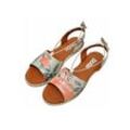 Sandale DOGO "Damen Hazel Caretta-Hey Dude 36 Vegan Damen Sandalen/" Gr. 37, Normalschaft, orange Damen Schuhe Vegan