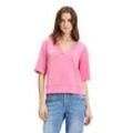 Kurzarmshirt BETTY & CO "Betty & Co Sweatpullover kurzarm" Gr. 36, pink (pink flambé), Damen, Sweatware, Obermaterial: 49% Polyester, 44% Modal, 7% Elasthan., Shirts, Form