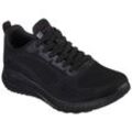 Sneaker SKECHERS "BOBS SQUAD CHAOS - FACE OFF", Damen, Gr. 37, schwarz, Textil, sportlich, Schuhe, Maschinenwäsche, G-Weite, Freizeitschuh, Halbschuh, Schnürschuh