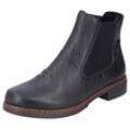 Chelseaboots RIEKER, Damen, Gr. 36, schwarz, Lederimitat, elegant, Schuhe, in klassischem Look, schmale Form