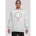 Kapuzenpullover F4NT4STIC "Big Hero 6 Baymax", Herren, Gr. L, grau (erdgrau), Obermaterial: 65% Baumwolle, 35% Polyester, casual, slim fit, Langarm, Pullover, Premium Qualität