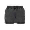 Sweatshorts URBAN CLASSICS "Urban Classics Damen Ladies Stone Washed Shorts" Gr. 4XL, US-Größen, schwarz, Damen, 70% Baumwolle, 30% Polyester, unifarben, Hosen