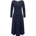 A-Linien-Kleid RAGWEAR "Appero Long" Gr. L (40), Normalgrößen, blau (navy) Damen Kleider Stylisches Langarm-Kleid für den Winter