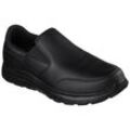 SKECHERS Berufsschuh "FLEX ADVANTAGE SR" Schuhe Slipper für Gastronomie, Pflege, Krankenhaus mit Stretcheinsatz Gr. 47,5, schwarz