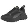 Sneaker PUMA "CASSIA" Gr. 36, schwarz (puma schwarz, puma schwarz, puma team gold), Textil, Synthetik, Schuhe Ugly Shoes Sneaker low