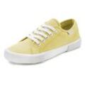 Sneaker LASCANA, Damen, Gr. 35, gelb, Obermaterial: 100% Textilmaterial. Futter: 100% Textilmaterial. Decksohle: 100% Textilmaterial. Laufsohle: 100% Synthetik, unifarben, casual, Schuhe, aus Textil, Schnürhalbschuh, Freizeitschuh, Topseller