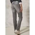 Slim-fit-Jeans CECIL, Damen, Gr. 31, Länge 32, grau (mid grau wash), Jeans, 78% Baumwolle, 20% Polyester, 2% Elasthan, unifarben, casual, lang, Jeans, High Waist