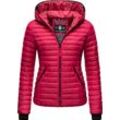 Steppjacke NAVAHOO "Kimuk" Gr. M, pink (fuchsia), Damen, Obermaterial: 100% Nylon, Futter: 100% Polyester, Wattierung: 100% Polyester, Ärmelfutter: 100% Polyester, Jacken, leichte Übergangsjacke mit Kapuze