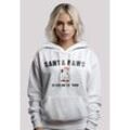 Kapuzenpullover F4NT4STIC "Santa Paws Christmas Cat" Gr. L, weiß Damen Pullover Premium Qualität, Rock-Musik, Band