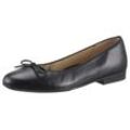 Ballerina ARA "SARDINIA", Damen, Gr. 8 (42), blau (dunkelblau), Glattleder, elegant, Schuhe, Loafer, Festtagsschuh, Business Schuh mit Schleife