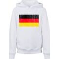 Kapuzenpullover F4NT4STIC "Germany Deutschland Flagge distressed" Gr. 110/116, weiß Mädchen Pullover Print