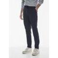 Chinos STREET ONE MEN, Herren, Gr. 31, Länge 32, blau (tiefblau), Stoff, 70% Polyester, 25% Viskose, 5% Elasthan, unifarben, casual, gerade lang, Hosen, softer Materialmix