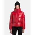 Steppjacke KHUJO "Rinja Shiny-YM" Gr. L (40), rot Damen Jacken glänzende kurze Winterjacke für