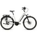 E-Bike HAWK BIKES "eCity Wave 400" Gr. 50, weiß, E-Bikes, 50cm, 28 Zoll (71,12cm), Pedelec, Elektrofahrrad für Damen u. Herren