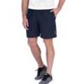 Jerseyhose TRIGEMA "TRIGEMA Sport-Shorts mit Innenslip aus Netz", Herren, Gr. L, US-Größen, blau (navy), 74% Nylon, 26% Elastan, sportlich, Hosen