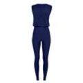 Jumpsuit WINSHAPE "JS102LSC" Gr. L, Normalgrößen, blau (dunkelblau), Damen, 85% Polyester, 15% Elasthan, Overalls, Functional Comfort