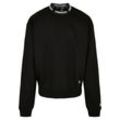 Rundhalspullover STARTER BLACK LABEL "Starter Black Label Herren Starter Jaquard Rib Crewneck" Gr. L, schwarz, Herren, 65% Baumwolle, 35% Polyester, unifarben, Pullover