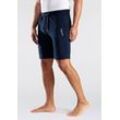 Sweatshorts BENCH. LOUNGEWEAR, Herren, Gr. 44/46 (S), N-Gr, blau (navy), Sweatware, Obermaterial: 60% Baumwolle, 40% Polyester, Basic, ca. Mitte Knie, Hosen, mit seitlichen Taschen