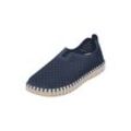 Sneaker ILSE JACOBSEN "TULIP3275" Gr. 38, blau (schwarz indigo) Damen Schuhe Espadrille Slipper Praktisch, bequem, flexible Laufsohle, ohne Klebstoff