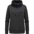 Hoodie RAGWEAR "Julissa" Gr. L (40), grau (dunkelgrau) Damen Sweatshirts modischer Longsleeve Pullover mit Schlauchkragen