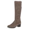 Stiefel CAPRICE Gr. 40, XS-Schaft, grau (taupe) Damen Schuhe Blockabsatz, Schlupfstiefel mit Stretch-XS-Schaft in schmaler Form