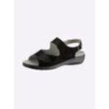 Sandalette CLASSIC BASICS Gr. 37, schwarz, Damen, Nubukleder, Schuhe