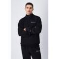 Langarmshirt CHAMPION "Half Zip Sweatshirt" Gr. M (48/50), schwarz (nbk) Herren Shirts