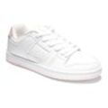 Sneaker DC SHOES "Manteca" Gr. 10(42), pink (weiß, pink), Obermaterial: Leder (Kuh) / Futter: Textil / Außensohle: Gummi, Schuhe