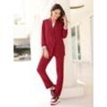 Longblazer CLASSIC BASICS "Blazer", Damen, Gr. 38, rot (kirsche), 100% Polyester, Langarm, Blazer