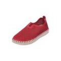 Sneaker ILSE JACOBSEN "TULIP3275", Damen, Gr. 37, rot (deep rot), Obermaterial: 60% Nylon, 40% Polyurethan; Futter: 60% Nylon, 40% Polyurethan, casual, Schuhe Espadrille Slipper, Praktisch, bequem, flexible Laufsohle, ohne Klebstoff