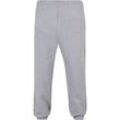 Stoffhose URBAN CLASSICS "Urban Classics Herren Ultra Heavy Sweatpants", Herren, Gr. L, US-Größen, grau, 100% Baumwolle, unifarben, loose fit, Hosen