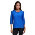 3/4-Arm-Shirt BETTY BARCLAY "Betty Barclay Basic Shirt mit Rundhalsausschnitt" Gr. 38, blau (adria) Damen Shirts Material