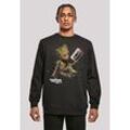 Sweatshirt F4NT4STIC "Marvel Guardians Of The Galaxy Vol2 Groot Tape" Gr. L, schwarz Herren Sweatshirts Print