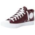 Sneaker CONVERSE "CHUCK TAYLOR ALL STAR MALDEN STREET FAUX LEATHER" Gr. 40, rot (bloodstone, weiß, weiß), Leder, Schuhe