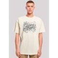 T-Shirt F4NT4STIC "Sesamstraße Collage Black & White", Herren, Gr. 4XL, beige (sand), Obermaterial: 100% Baumwolle, casual, oversize, Rundhals, Shirts, Premium Qualität, Weihnachts-Kollection