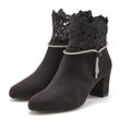 Stiefelette LASCANA Gr. 36, schwarz Damen Schuhe mit elegantem Spitzenbesatz, Stiefel, Boots