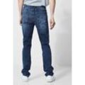 Regular-fit-Jeans STREET ONE MEN Gr. 29, Länge 34, blau (schwarz indigo authentic wash) Herren Jeans 5-Pocket-Jeans 5-Pocket-Style