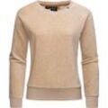 Sweater RAGWEAR "Johanka Velvet", Damen, Gr. 4XL (48), beige (sand), Obermaterial: 62% Baumwolle, 35% Polyester, 3% Elasthan, casual, figurumspielend hüftbedeckend, Rundhals, Langarm eng Rippbündchen, Sweatshirts, Stylischer Damen Pullover in Cord-Optik