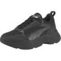 Sneaker PUMA "CASSIA" Gr. 40, schwarz (puma black-puma team gold) Schuhe Ugly Shoes Sneaker low