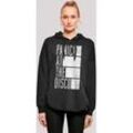 Kapuzenpullover F4NT4STIC "Panic At The Disco Block Text", Damen, Gr. M, schwarz, Obermaterial: 100% Baumwolle, casual, oversize, Pullover, Premium Qualität