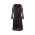 Bedrucktes Mesh-Kleid - Schwarz - Gr.: M