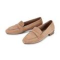 Loafer aus Veloursleder - Cognac - Gr.: 37